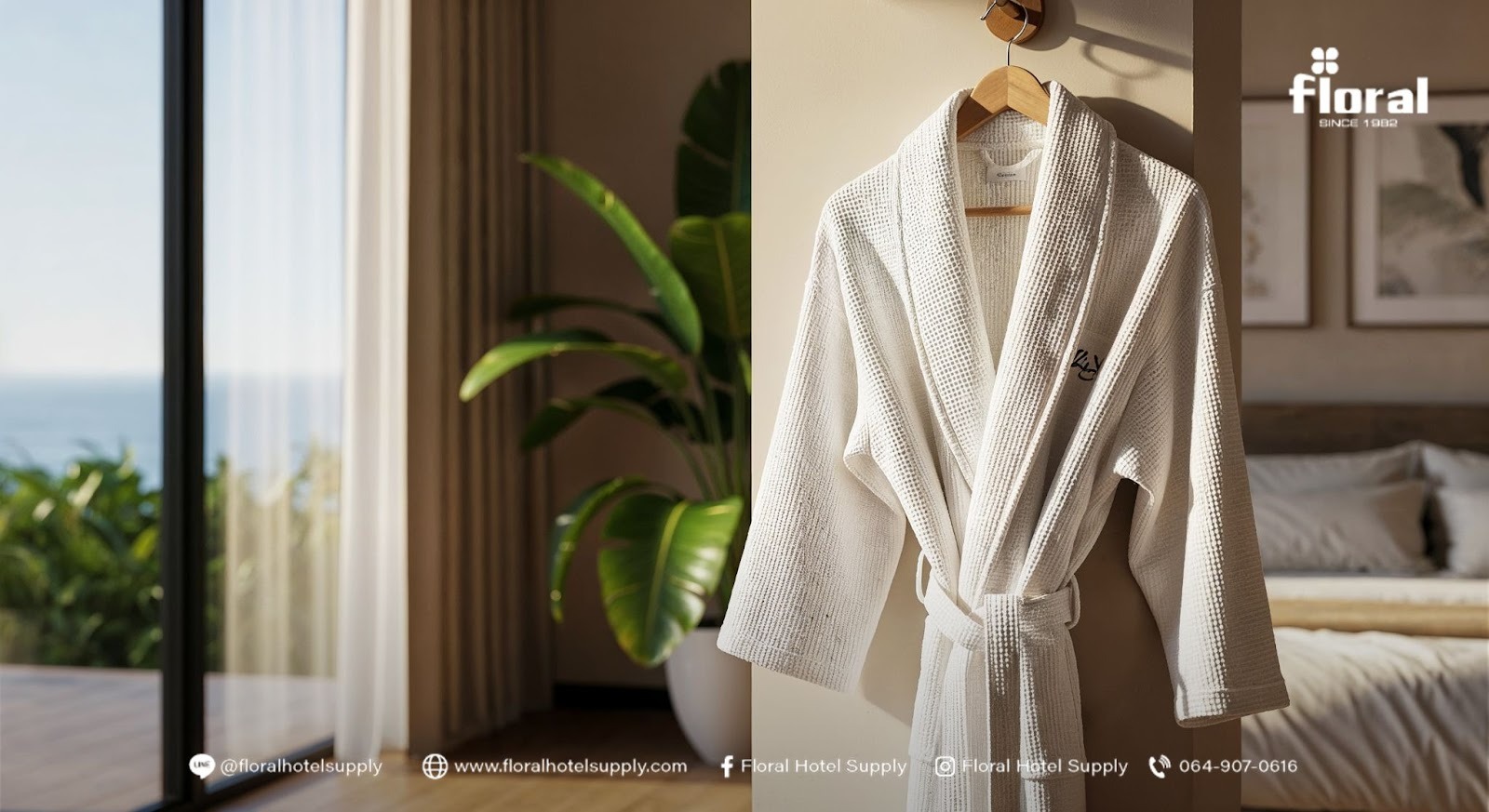 luxury hotel bathrobe