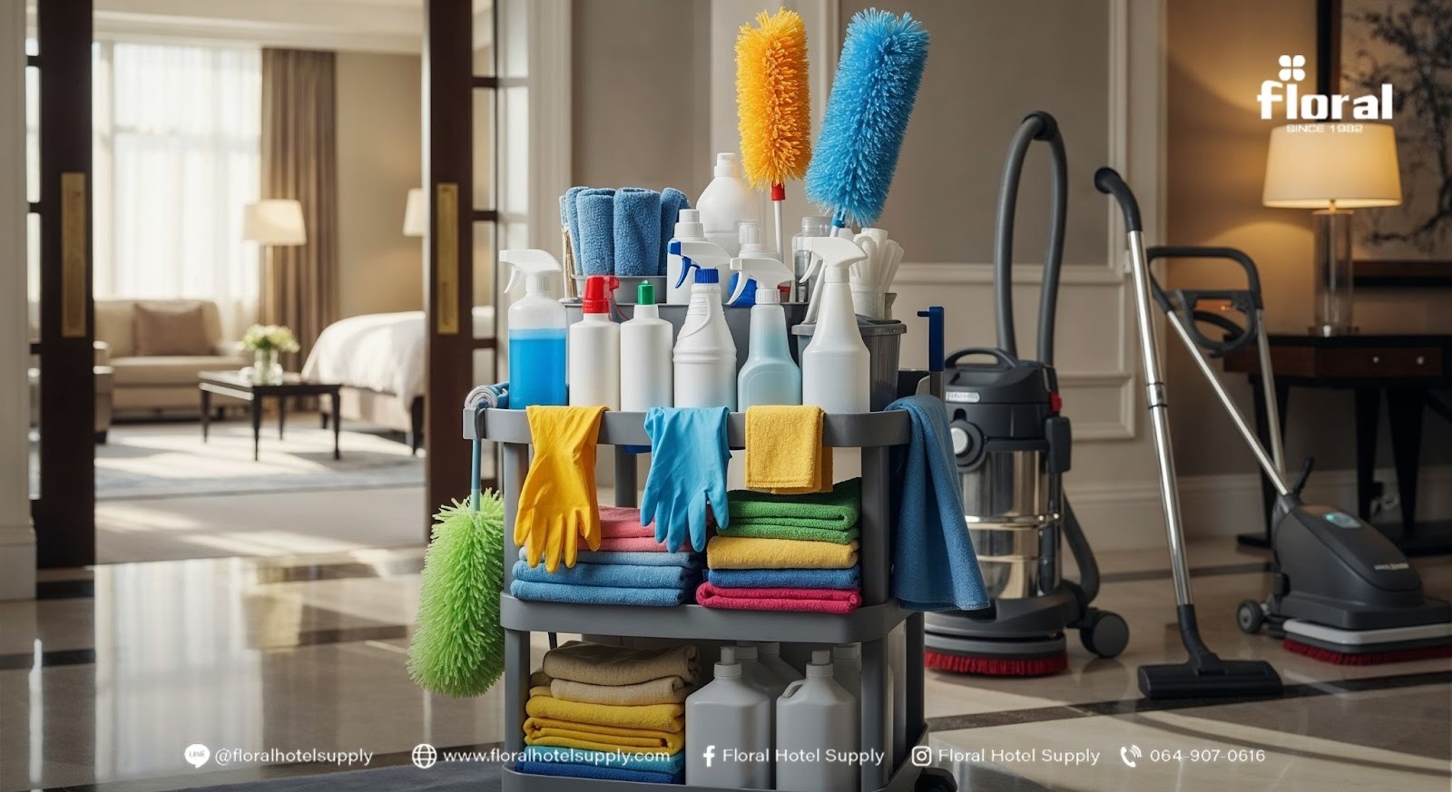 อุปกรณ์ทำความสะอาดโรงแรม