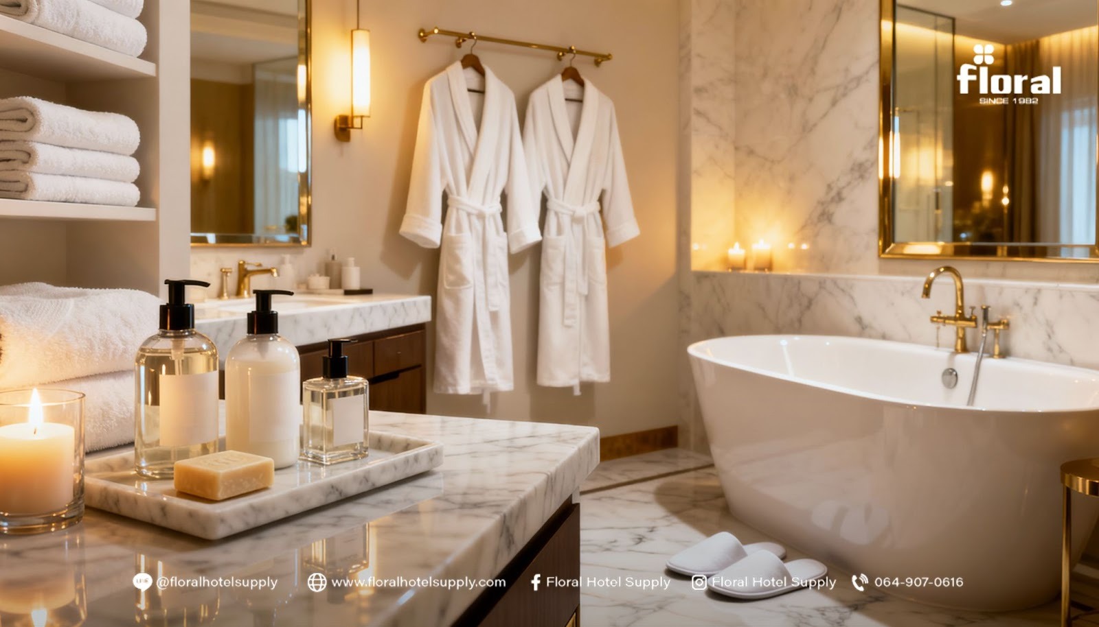 อุปกรณ์ห้องน้ำโรงแรม