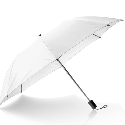 white umbrella isolated on white background with clipping path ready for design mock-up